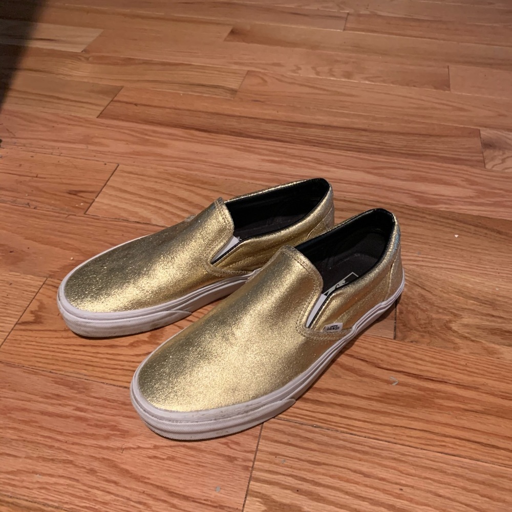 Gold Slip-On Vans